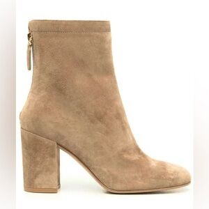 New $1395 Gianvito Rossi Bellamy 85 Suede Bootie Ankle Boots 39 8.5 9 Camel Tan